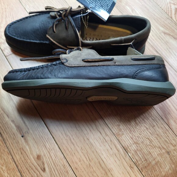 Sperry Top-sider Boat Shoes Size 7 Leather NWT Black and Brown - Picture 4 of 9